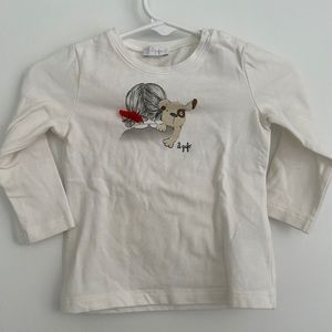 Cute puppy long sleeve shirt 9M from Il Gufo